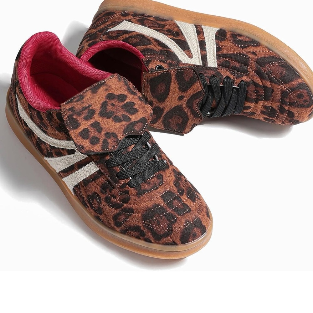 Leopard Print Sneakers with Red Insoles~stock pic for reference